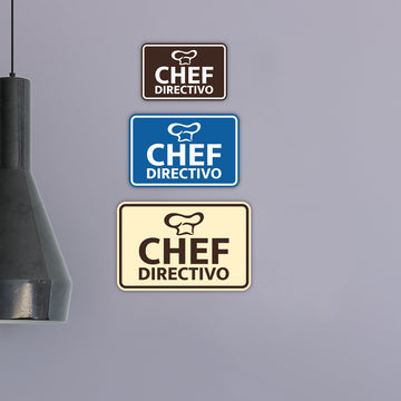Signs ByLITA Classic Framed Chef Directivo Door or Wall Sign